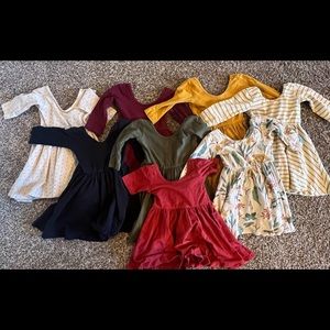 Alice & Ames 2T 8 Dress Collection Set - Varying Colors & Sleeve Lengths